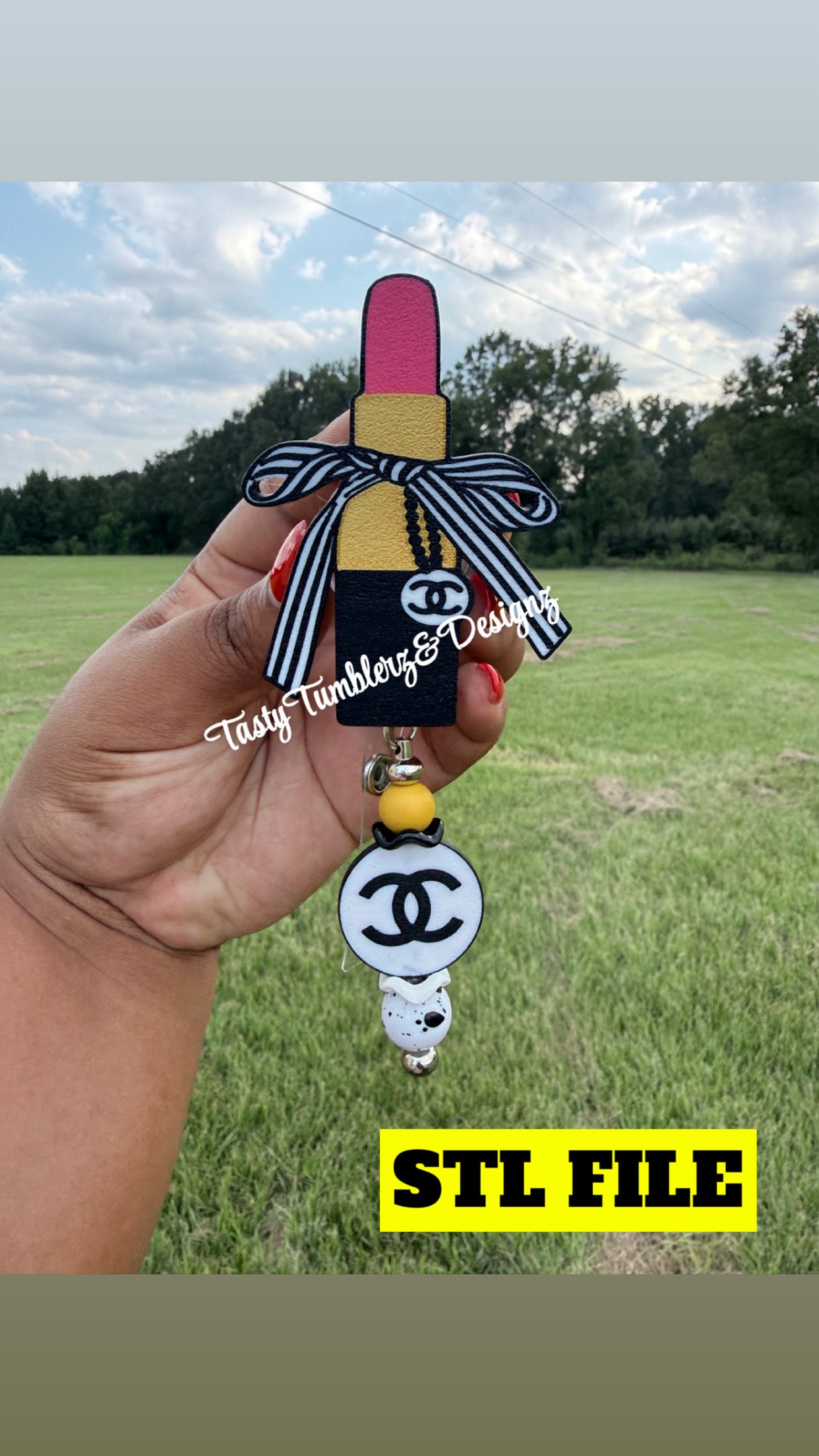 Chanel Lipgloss Badge & Charm 3mf