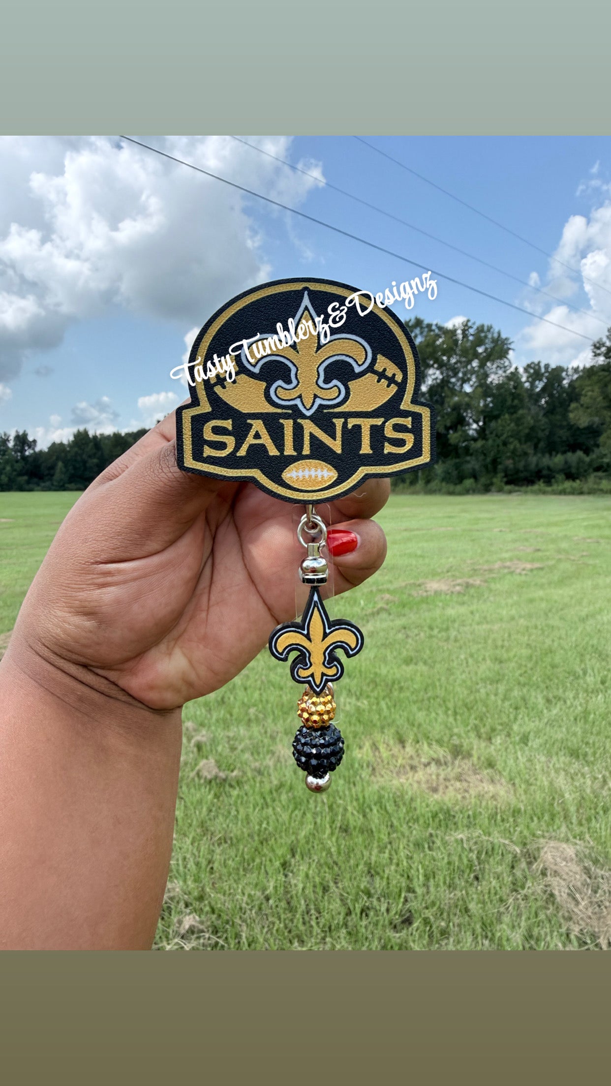 Saintss Football Badge & Charm