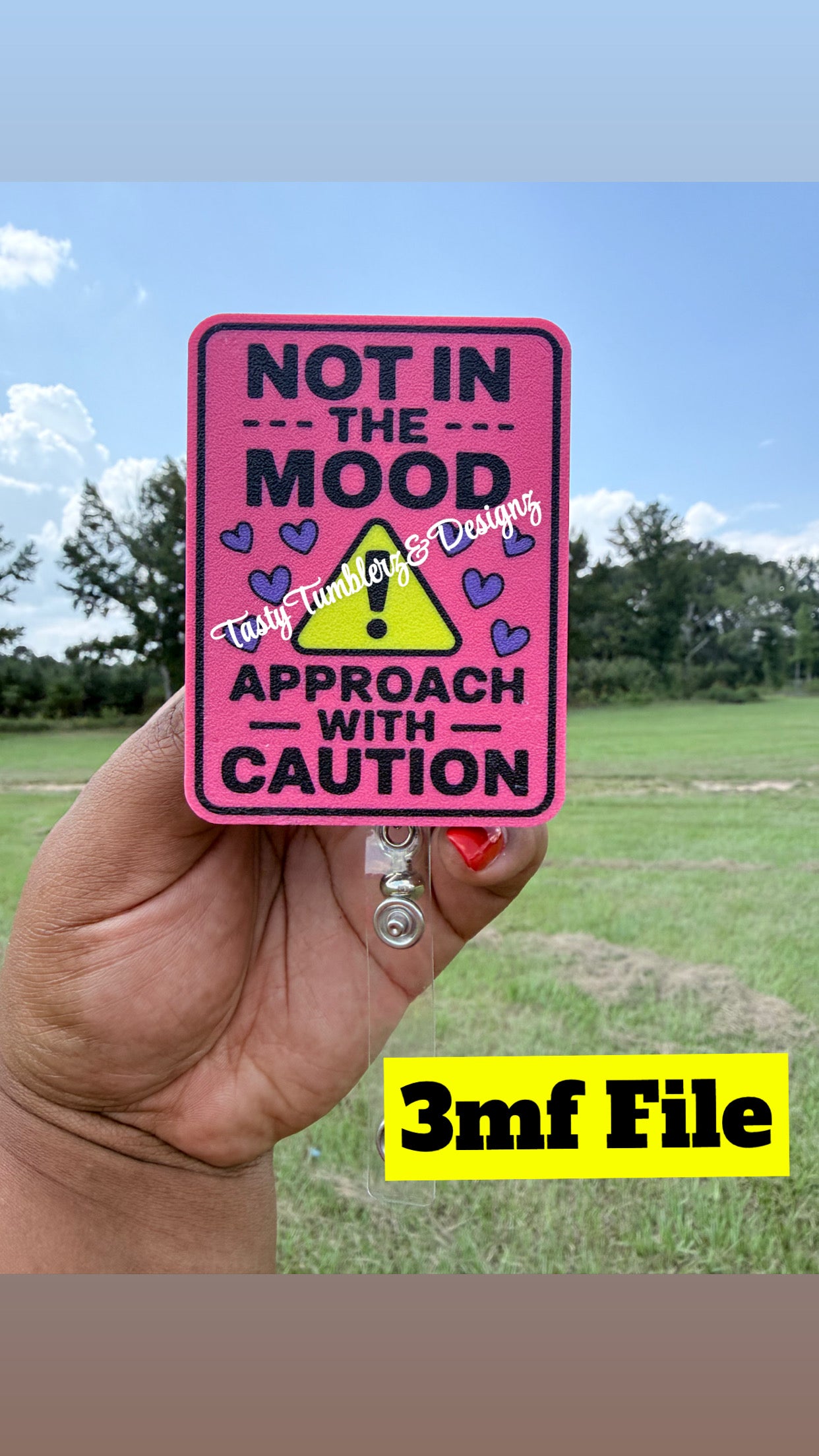 Not In The Mood Badge 3mf