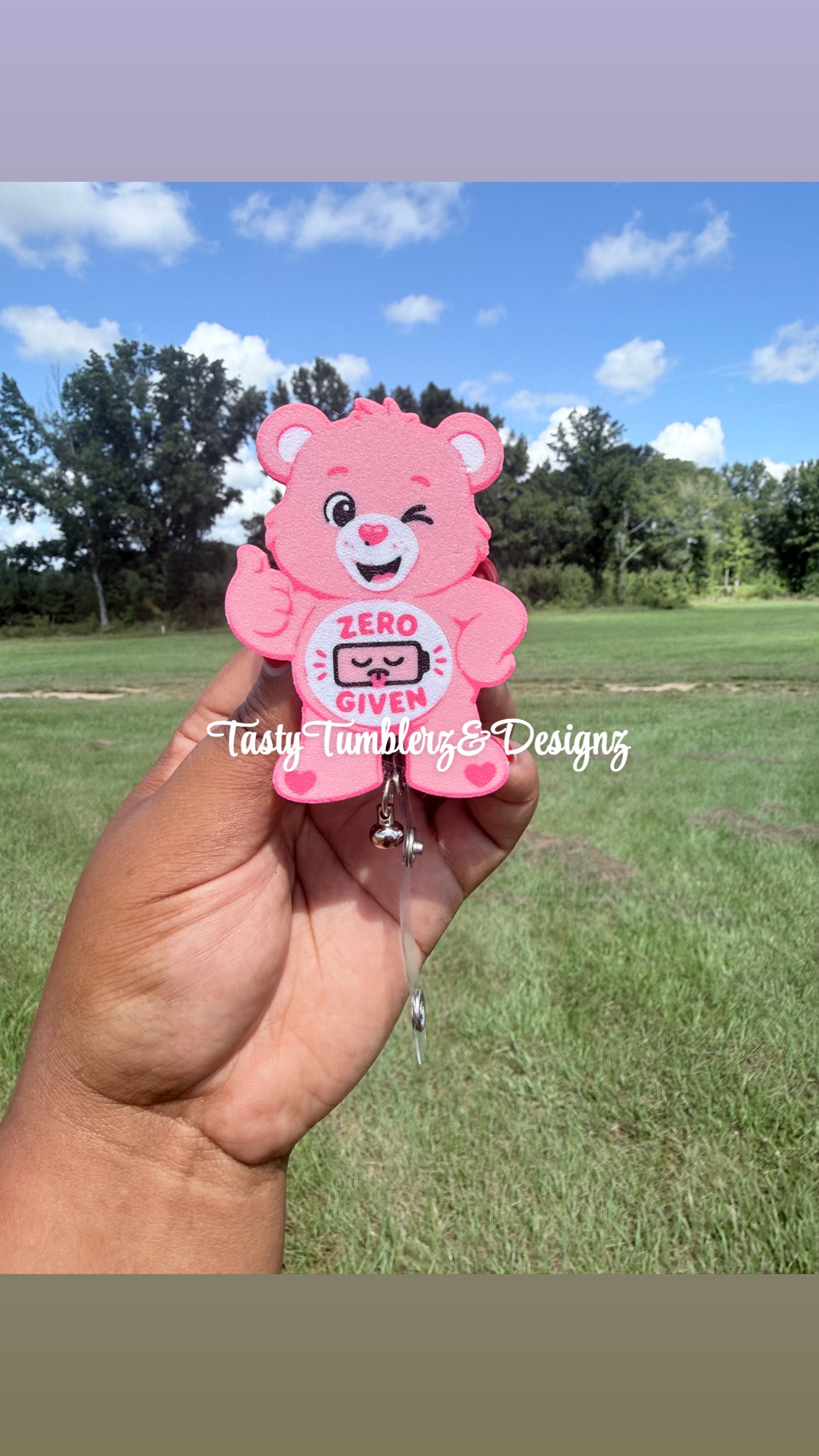 Pink Carebear Badge
