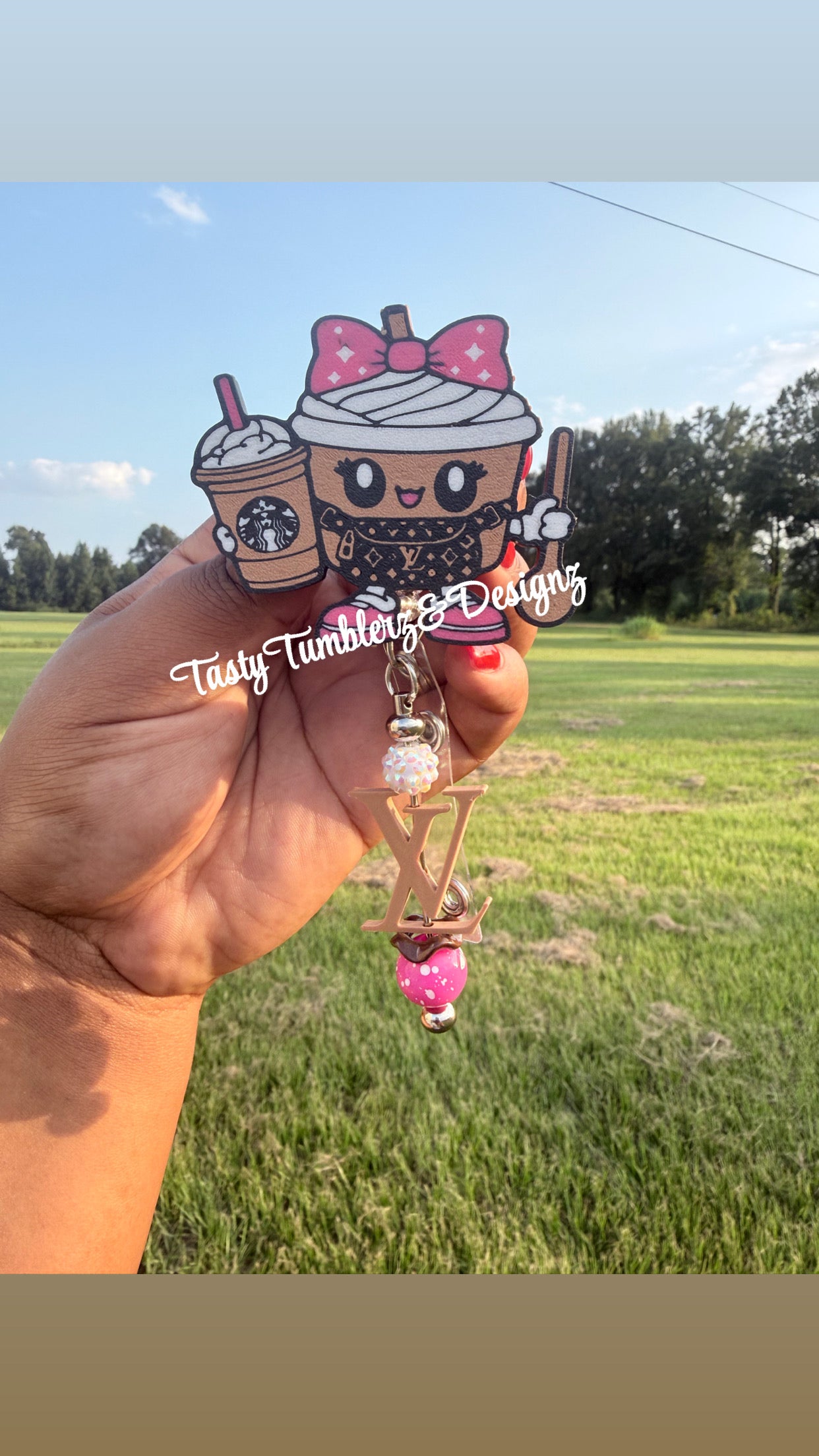 LV Starbucks Badge & Charm