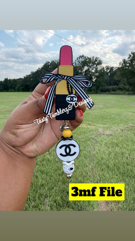 Chanel Lipgloss Badge & Charm 3mf
