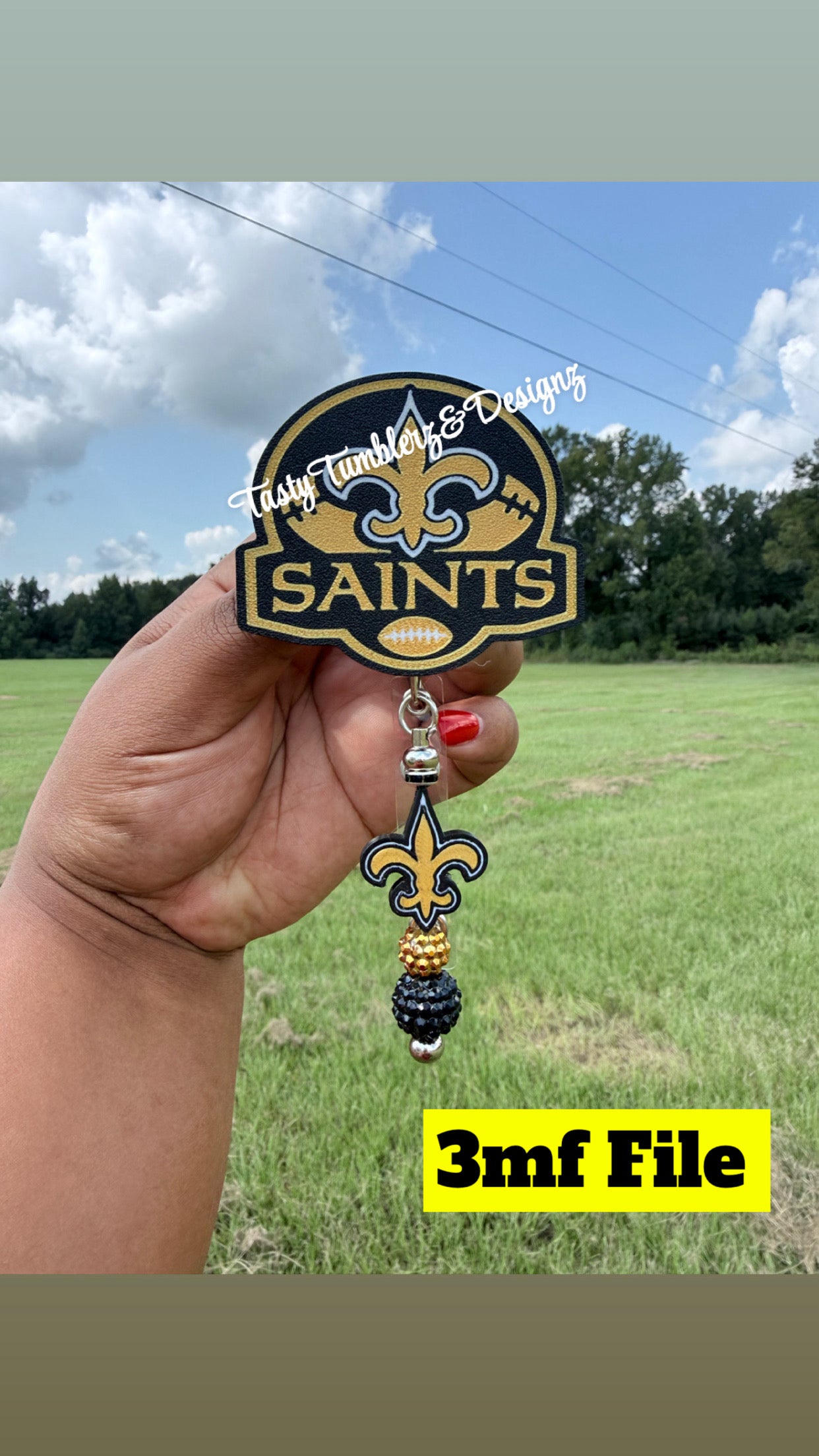 Saintss Football Badge & Charm 3mf