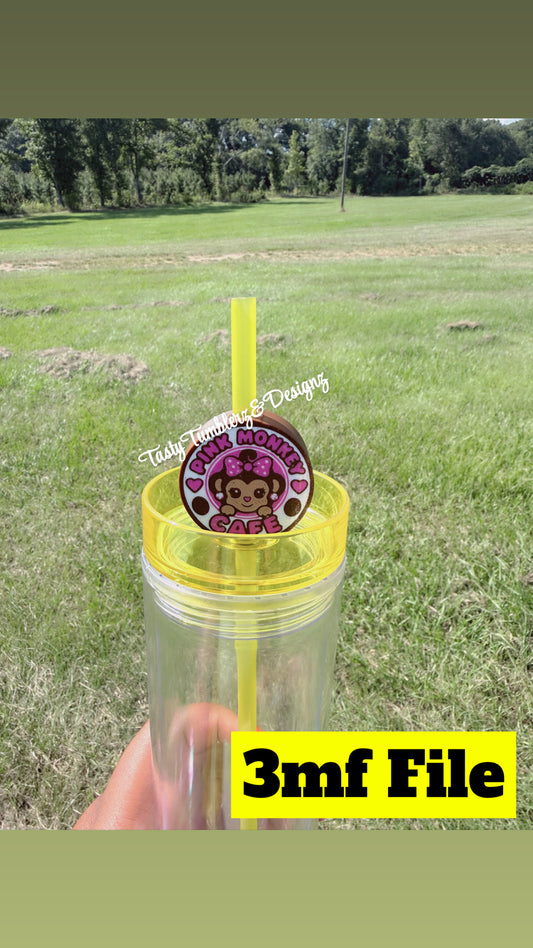 Pink Monkey Staw Topper.3mf