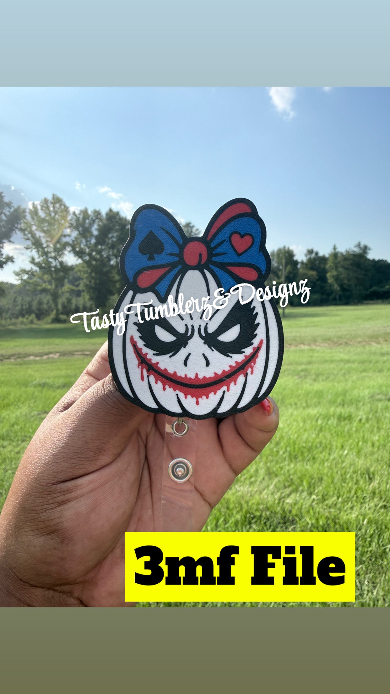 Joker Pumpkin Badge.3mf
