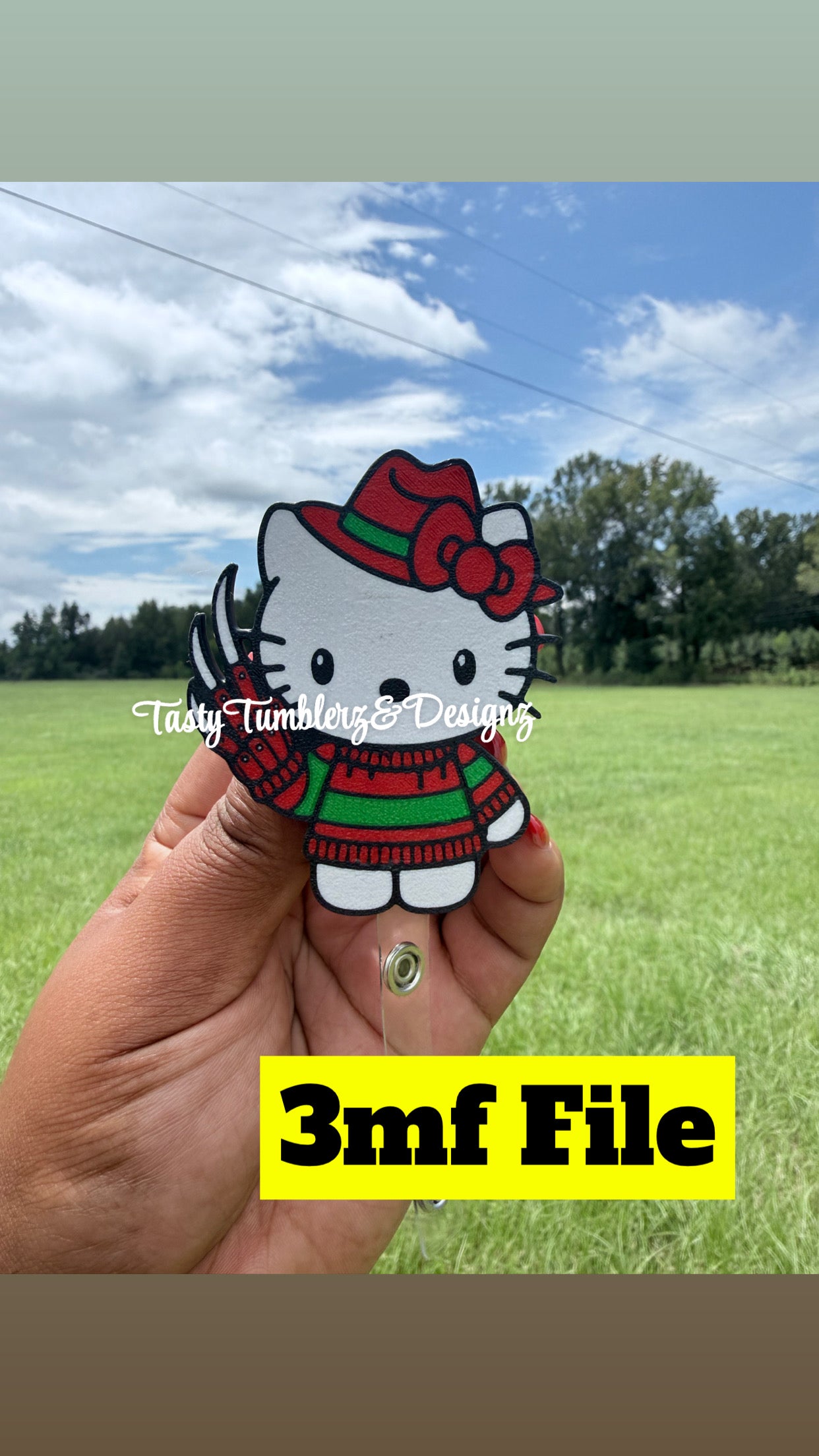 Hello Kitty Freddie Badge.3mf