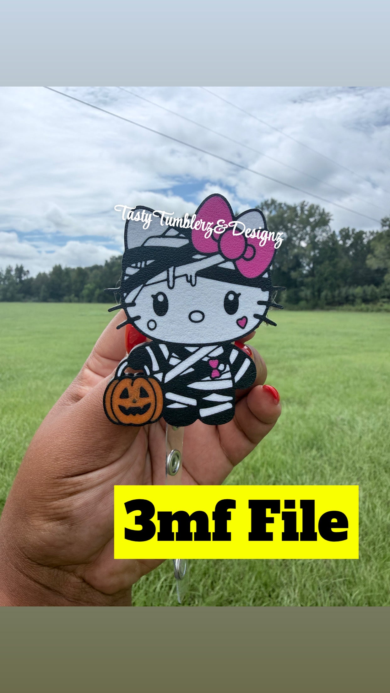 Hello Kitty Mummy Badge.3mf