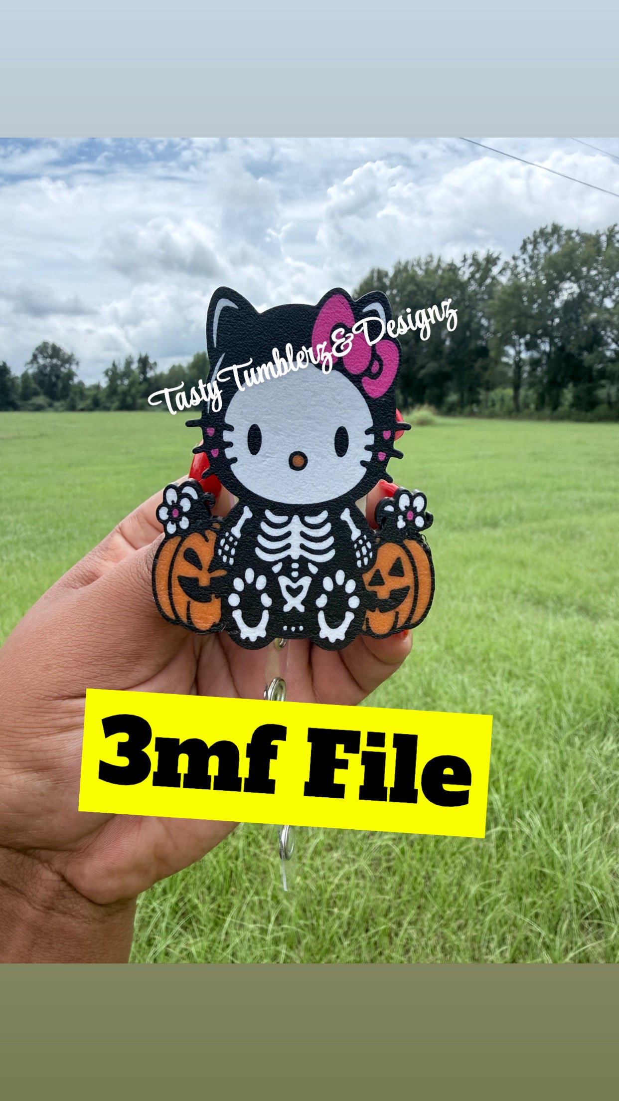 Hello Kitty Skeleton.3mf